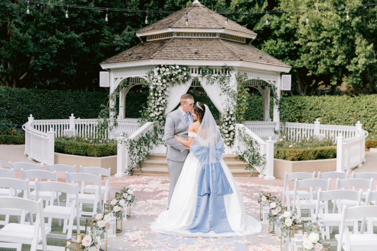 couple, portrait, couple portrait, cinderella, cinderella-inspired, rose court, rose court garden, disneyland, Disneyland Hotel