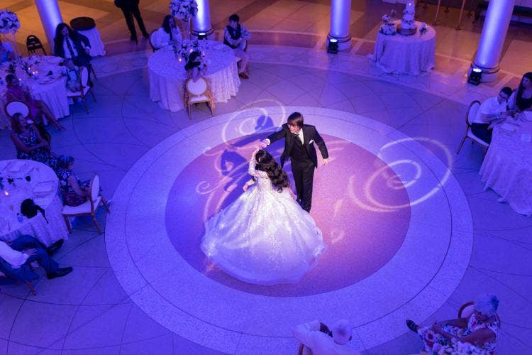 First Dance, Disney Wedding, Wedding Reception, American Adventure Rotunda, Dancing, Bride and Groom, Dance Floor