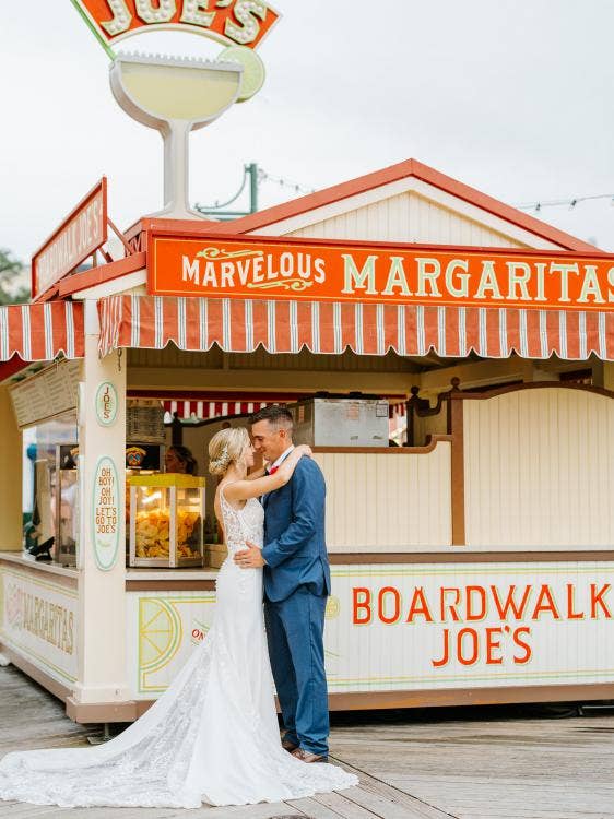 Disney Wedding, Disney Wedding Photos, Bride and Groom Photos, Disney's Boardwalk