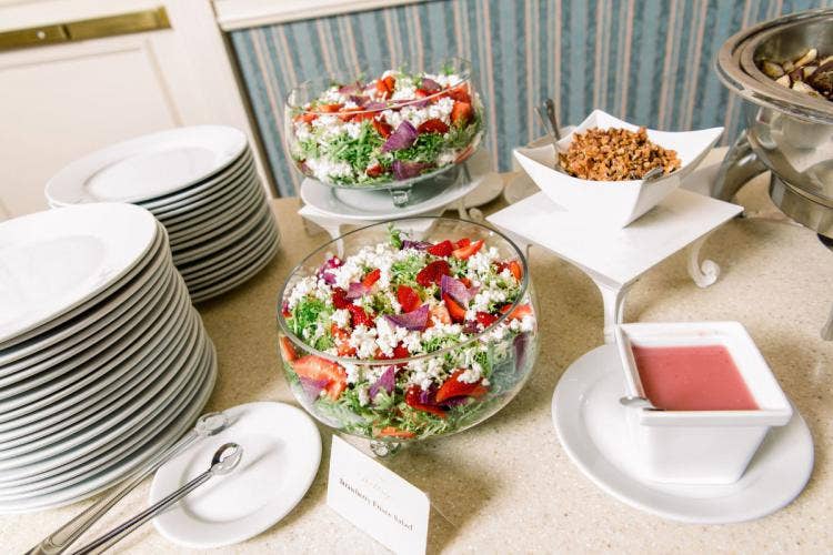 wedding reception, reception, reception food, food, salad, salad bar, grand floridian, grand floridian ballrooms