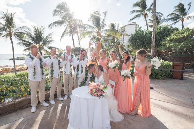 Wedding Party, Wedding Ceremony, Aulani