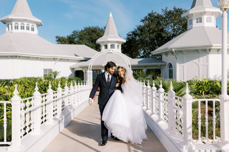 bride and groom, wedding ceremony, just married, disney wedding pavilion, wedding day, disney wedding