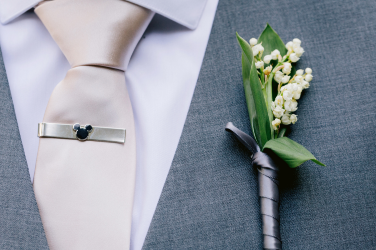 groom, accessories, boutonniere, tie clip, hidden mickey, mickey tie clip, mickey accessories, groom accessories
