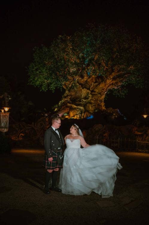Disney Wedding, Animal Kingdom Wedding, Walt Disney World Wedding, Bride and Groom, Wedding Photos