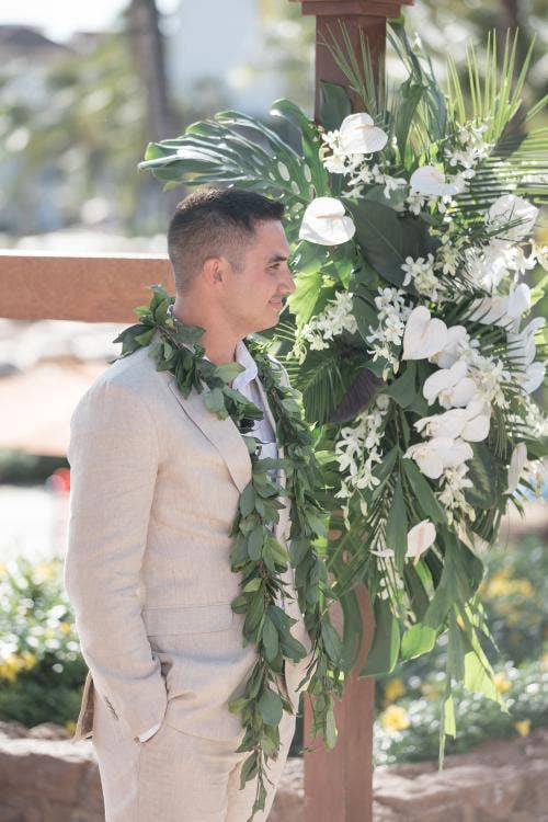 Aulani, Disney Weddings, Groom Portrait, Altar Decor