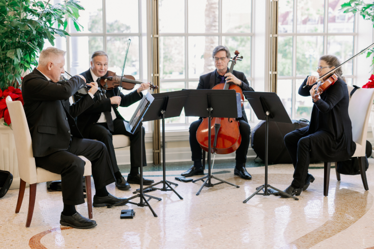 entertainment, musicians, string quartet, music, wedding reception, reception, reception music, reception entertainment, grand Floridian, Disney's grand Floridian resort & spa, citricos