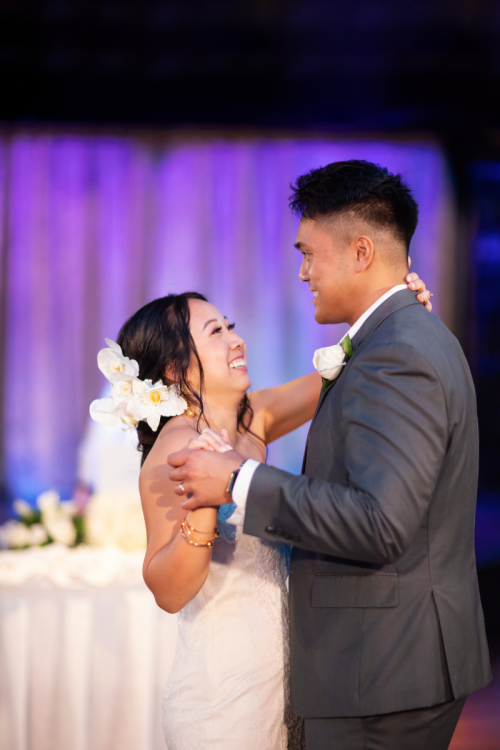 bride and groom, couple, first dance, wedding reception, reception, disney cruise line, cruise, cruise line, disney cruise, disney dream, cruise line wedding, cruise line wedding reception