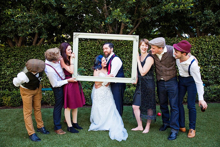 A couple standing for a photo