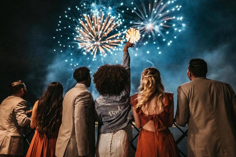 Disney Wedding, Disney Bride, Disney Wedding Fireworks, Disney Fireworks