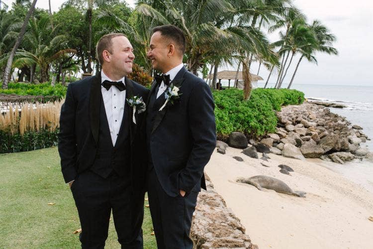 Lanikuhonua, Wedding Venue, Disney Wedding Venue, Hawaii Wedding Venue, Wedding Ceremony, LGBTQ Wedding, Disney Wedding, Aulani Wedding, Destination Wedding, Hawaii Wedding, Wedding Portraits