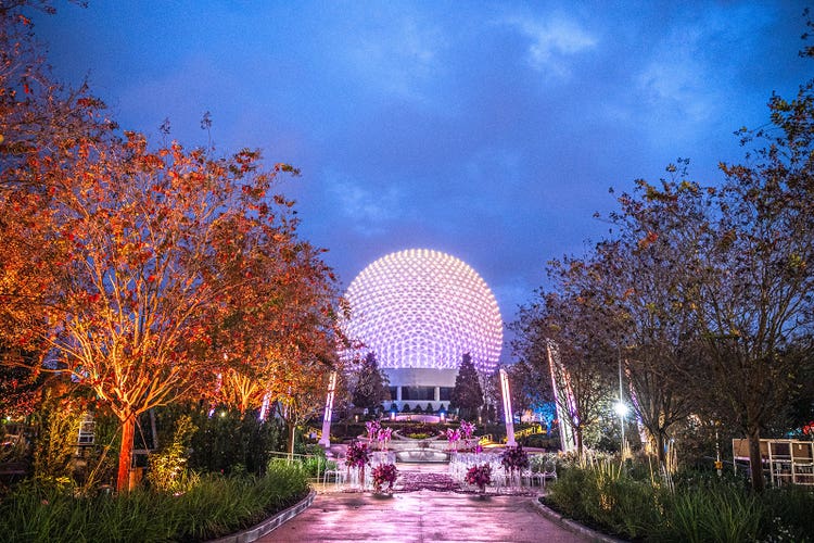 World Celebration Gardens at Epcot in the fall