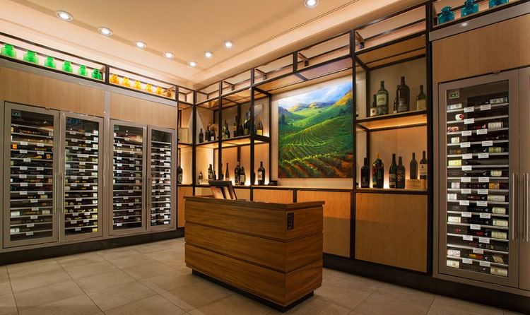 The wine cellar at California Grill in Disney’s Contemporary Resort
