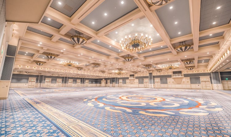 A spacious ballroom in Disney's Yacht and Beach Club Resort