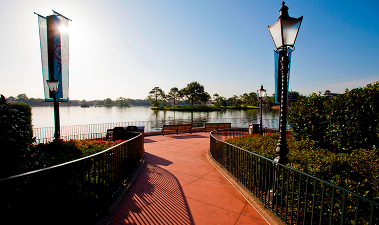 The lake in World Showcase at EPCOT.