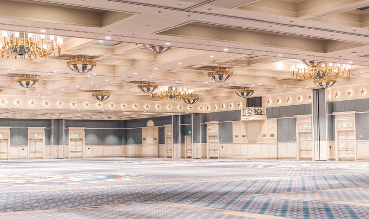 A spacious ballroom in Disney's Yacht and Beach Club Resort