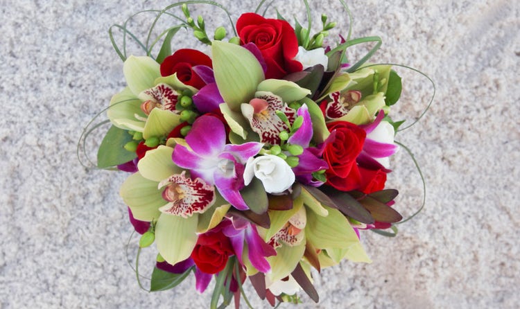 Orchid and Rose Bouquet