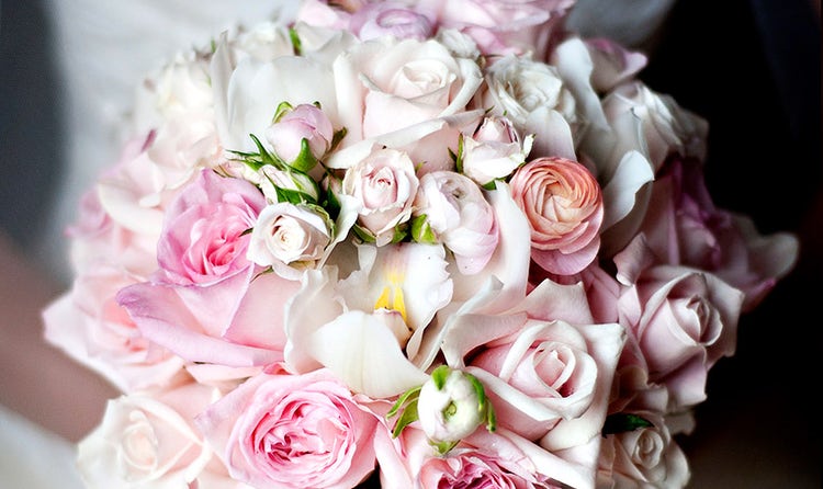 Pale pink bridal bouquet
