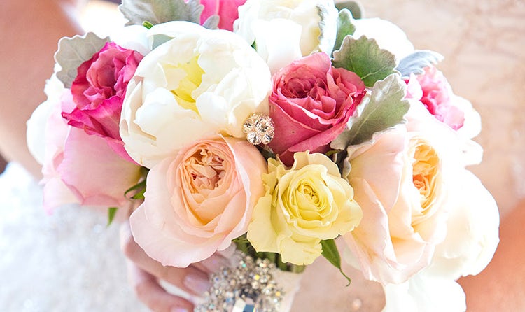 Mixed rose and peony bouquet
